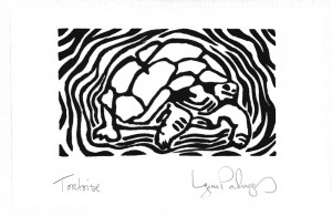 Tortoise (linocut)