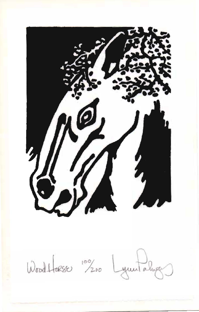 Image of Wood Horse (linocut) 2014
